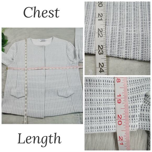 AMINA RUBINACCI x DAVIDE CENCI Light Blue Linen Knit Jacket Blazer Size 48 US 12 - Picture 9 of 12